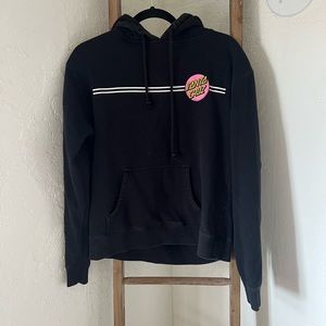 Kids Santa Cruz black hoodie pink & yellow logo